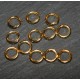 50 anneaux dorés 6mm ouvert dessoudé epaisseur 0,8mm