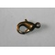 10 fermoirs mousqueton bronze  14mm