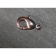 10 fermoirs mousqueton platinium 8/9mm