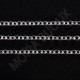 1 m chaine 034Y SOUDÉE laiton argenté  vif maillon ovale 2x1,5mm