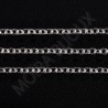1 m chaine 034Y SOUDÉE laiton argenté  vif maillon ovale 2x1,5mm