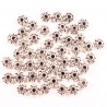 50 perles intercalaires mini étoile métal argenté 4mm