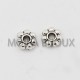 50 perles intercalaires mini étoile métal argenté 4mm