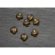 20 perles intercalaires laiton couleur bronze ciselée  6mm