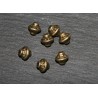 20 perles intercalaires laiton couleur bronze ciselée  6mm
