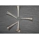 10 cones coupelles  trompettes 10x25mm métal argenté
