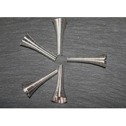 10 cones coupelles  trompettes 10x25mm métal argenté