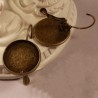 6 supports cabochon  boucles d'oreille 20mm  laiton bronze