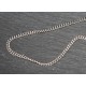 1M chaine métal argenté platine maillon plat 1mm
