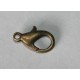 10 fermoirs  laiton bronze  mousqueton à ressort 12mm