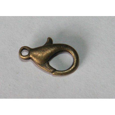 10 fermoirs  laiton bronze  mousqueton à ressort 12mm