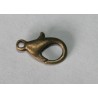 10 fermoirs  laiton bronze  mousqueton à ressort 12mm