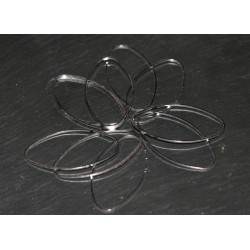 10 anneaux ovale fermés laiton argenté 40x20mm