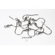 10 supports boucle d'oreille crochet  acier 316L   20x19.5mm
