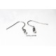 10 supports boucle d'oreille crochet  acier 316L   20x19.5mm