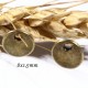10 breloques sequins rond bronze plates lisse 8 x1,5mm