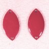 2 sequins émaillé ovale  connecteur framboise  laiton  18x10mm