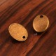 20 breloques sequins  ovale bronze plates   10x8mm