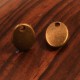 20 breloques sequins  ovale bronze plates   10x8mm