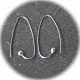1paire  boucles d'oreilles crochet en laiton finition perle boule platine  39x15mm