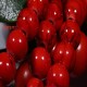 20 perles pierre jade rouge marbré noir 6mm rondes