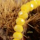 30 perles boulier en verre facettée jaune canari  4x3mm