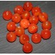 10 perles pierre de gemme rondes cornaline 10mm