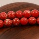 10 perles régalite rouge marbrée ronde diamètre 8mm