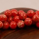 10 perles régalite rouge marbrée ronde diamètre 8mm