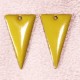2 sequins émaille triangle inversé jaune  laiton inversé reversible 22x12mm