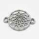 10 connecteurs metal argente attrappe rêve 33x23mm
