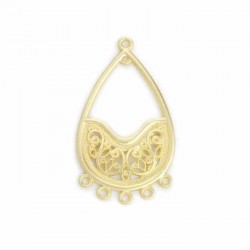 2 chandeliers connecteurs dorure or mat46x26mm