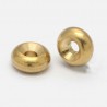 20 perles intercalaire laiton ronde plate or 8x3.5mm