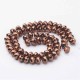 50 perles boulier verre electroplate chocolat facette abaque 8x6mm