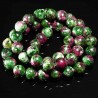 10 perles gemmes ronde épidote zoisite 8mm
