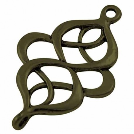 x10 connecteurs ciselés bronze 27x20mm