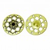 6 pendentifs connecteur ronds doré 22mm