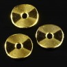 20 perles intercalaire ondulées doré 10x9mm