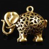 x1 breloque  éléphant  bronze  ciselé  35x25mm