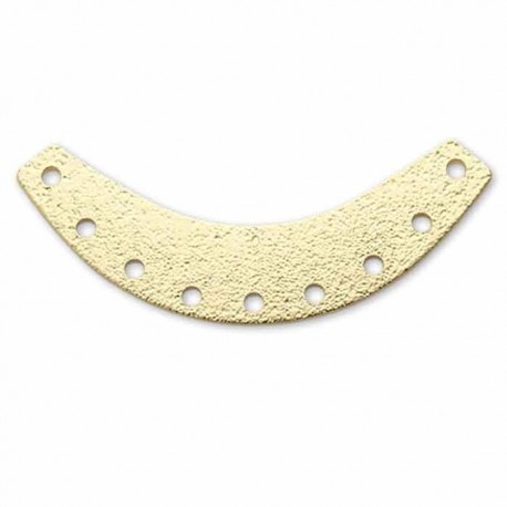 1 sequin chandelier connecteur demi lune stardust doré 37x14mm