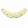 2 sequins chandelier connecteur demi lune stardust plaqué or 37x14mm
