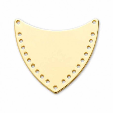 2 estampes  plastron  laiton triangle or 27x25mm