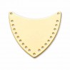 2 estampes  plastron  laiton triangle or 27x25mm