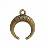 10 breloques boheme bronze demi lune 18x15mm