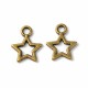 10  breloques étoiles bronze 11x10mm