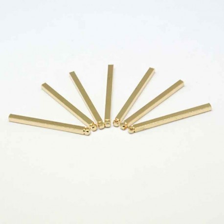 10 pendentifs  breloque batons laiton plaque or rectangle 30x2mm