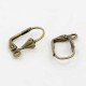 10  boucles d'oreille dormeuse couleur bronze