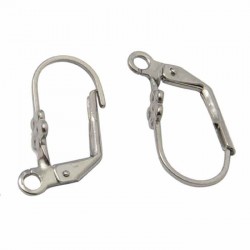 10 boucle d'oreille dormeuse acier19x11mm