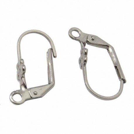 10 boucle d'oreille dormeuse acier19x11mm