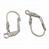 10 boucles d'oreille dormeuse acier19x11mm